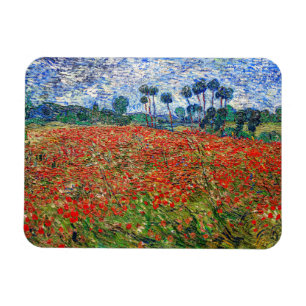 Vincent van Gogh - Mohnfeld Magnet