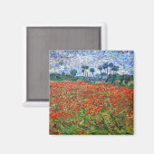 Vincent van Gogh - Mohnfeld Magnet (Vorderseite/Rückseite)