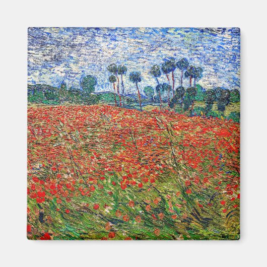 Vincent van Gogh - Mohnfeld Magnet (Vorne)