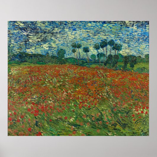 Vincent van Gogh - Mohnfeld Poster (Vorne)