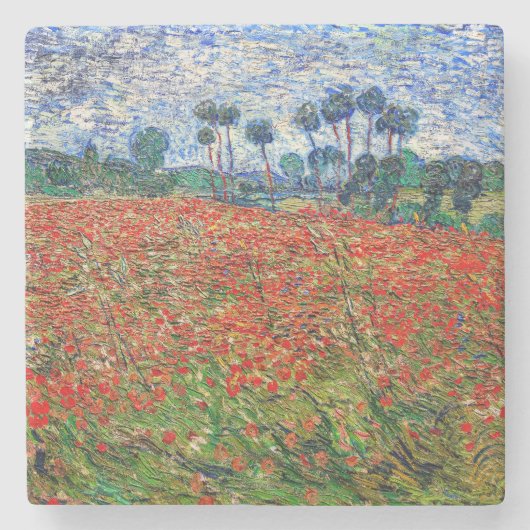Vincent van Gogh - Mohnfeld Steinuntersetzer (Vorderseite)
