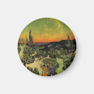 Vincent Van Gogh Mondlandschaft Magnet