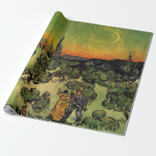 Vincent Van Gogh Moonlit Landschaft Geschenkpapier