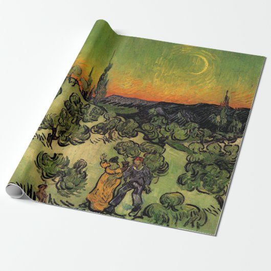 Vincent Van Gogh Moonlit Landschaft Geschenkpapier (Ungerollt)