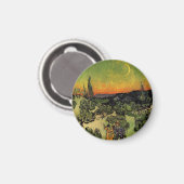 Vincent Van Gogh Moonlit Landschaft Magnet (Vorderseite/Rückseite)