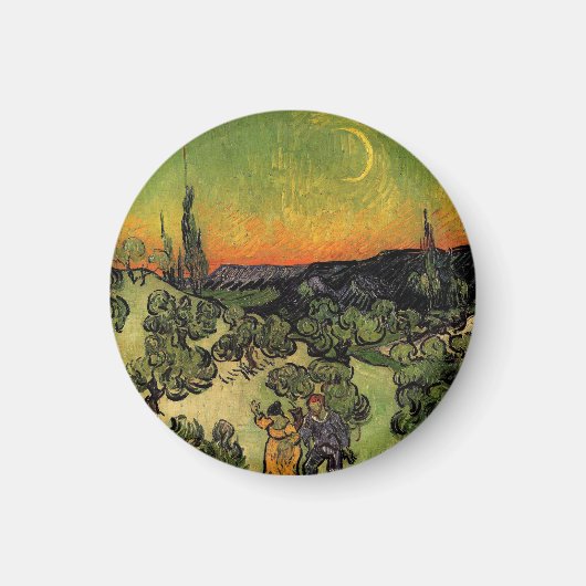 Vincent Van Gogh Moonlit Landschaft Magnet (Vorne)