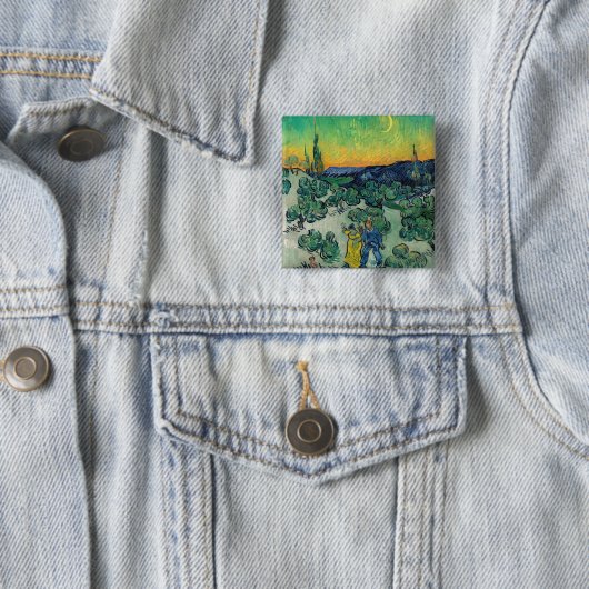 Vincent van Gogh - Moonlit Landschaft mit Paar Button (Beispiel)