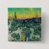 Vincent van Gogh - Moonlit Landschaft mit Paar Button (Vorderseite)