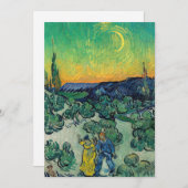 Vincent van Gogh - Moonlit Landschaft mit Paar Einladung (Vorne/Hinten)
