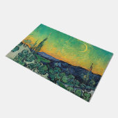 Vincent van Gogh - Moonlit Landschaft mit Paar Fußmatte (Schrägansicht)