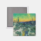 Vincent van Gogh - Moonlit Landschaft mit Paar Magnet (Vorderseite/Rückseite)