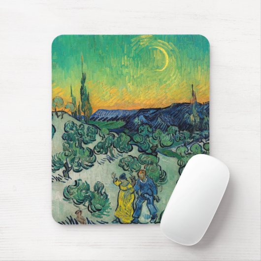 Vincent van Gogh - Moonlit Landschaft mit Paar Mousepad (Mit Mouse)