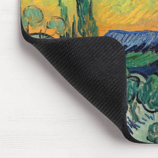 Vincent van Gogh - Moonlit Landschaft mit Paar Mousepad (Ecke)
