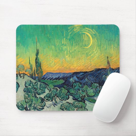 Vincent van Gogh - Moonlit Landschaft mit Paar Mousepad (Mit Mouse)