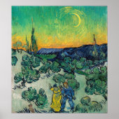 Vincent van Gogh - Moonlit Landschaft mit Paar Poster (Vorne)