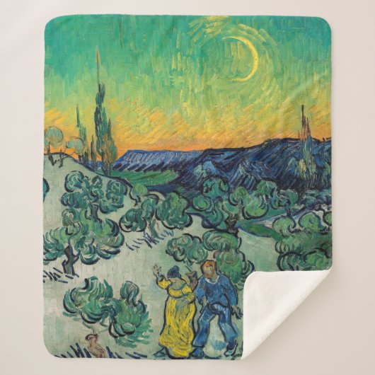 Vincent van Gogh - Moonlit Landschaft mit Paar Sherpadecke (Vorderseite)