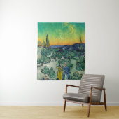 Vincent van Gogh - Moonlit Landschaft mit Paar Wandteppich (Beispiel)