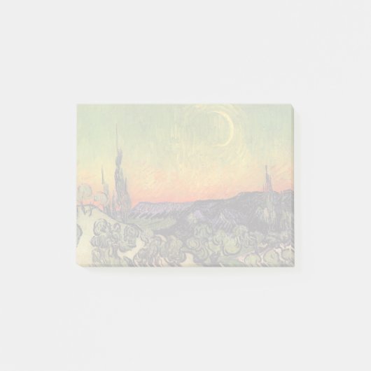 Vincent Van Gogh Moonlit Landschaft Post-it Klebezettel (Vorderseite)