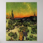Vincent Van Gogh Moonlit Landschaft Poster (Vorne)
