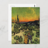 Vincent Van Gogh Moonlit Landschaft Postkarte (Vorne/Hinten)
