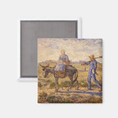Vincent van Gogh | Morgen, zur Arbeit gehen Magnet (Vorderseite/Rückseite)