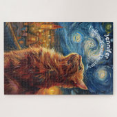 Vincent Van Gogh Motivierend Cat Puzzle (Horizontal)