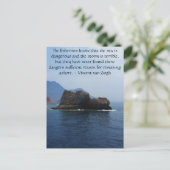 Vincent van Gogh motivierend Zitat Postkarte (Stehend Vorderseite)