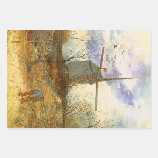 Vincent van Gogh - Moulin de la Galette, Windmill Geschenkpapier Set (Vorderseite)
