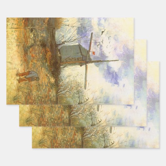 Vincent van Gogh - Moulin de la Galette, Windmill Geschenkpapier Set (Set)