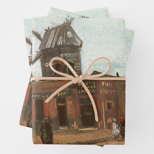 Vincent van Gogh - Moulin de la Galette, Windmill Geschenkpapier Set (Beispiel)