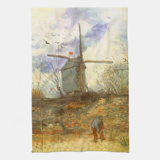 Vincent van Gogh - Moulin de la Galette, Windmill Geschirrtuch (Vertikal)