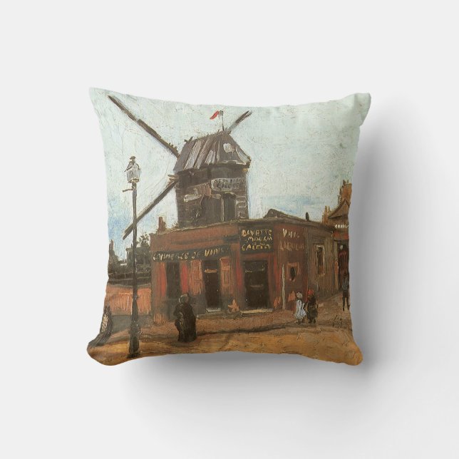 Vincent van Gogh - Moulin de la Galette, Windmill Kissen (Vorderseite)