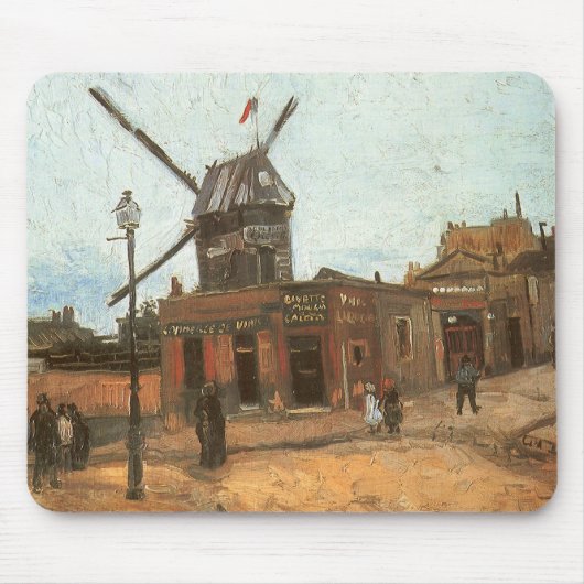 Vincent van Gogh - Moulin de la Galette, Windmill Mousepad (Vorne)