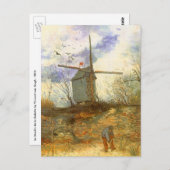 Vincent van Gogh - Moulin de la Galette, Windmill Postkarte (Vorne/Hinten)