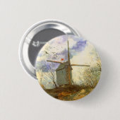 Vincent van Gogh - Moulin de la Galette, Windmühle Button (Vorne & Hinten)