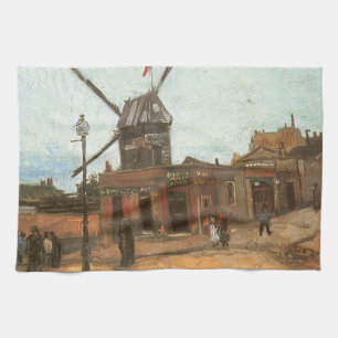 Vincent van Gogh - Moulin de la Galette, Windmühle Geschirrtuch