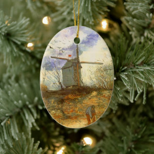 Vincent van Gogh - Moulin de la Galette, Windmühle Keramikornament