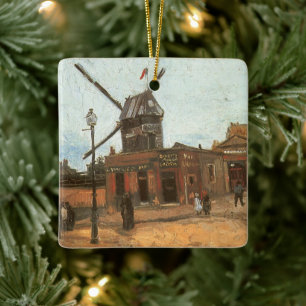 Vincent van Gogh - Moulin de la Galette, Windmühle Keramikornament