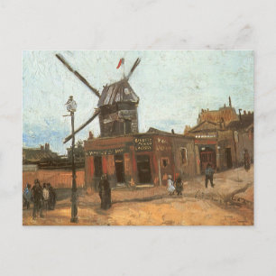 Vincent van Gogh - Moulin de la Galette, Windmühle Postkarte