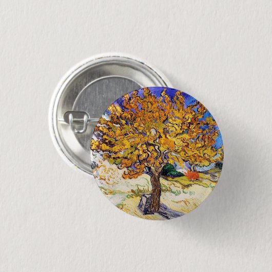 Vincent Van Gogh Mulberry Tree Fine Art Button (Vorne & Hinten)