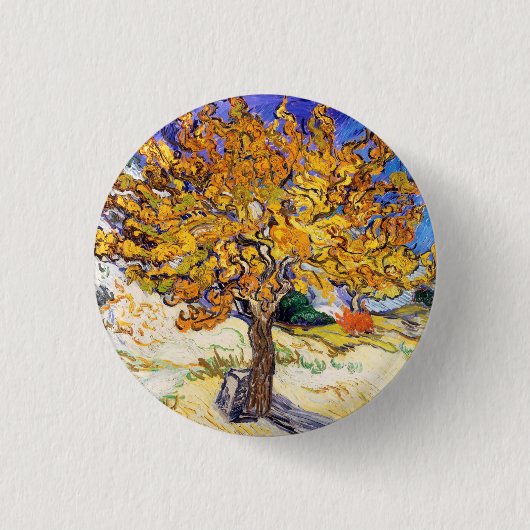 Vincent Van Gogh Mulberry Tree Fine Art Button (Vorderseite)
