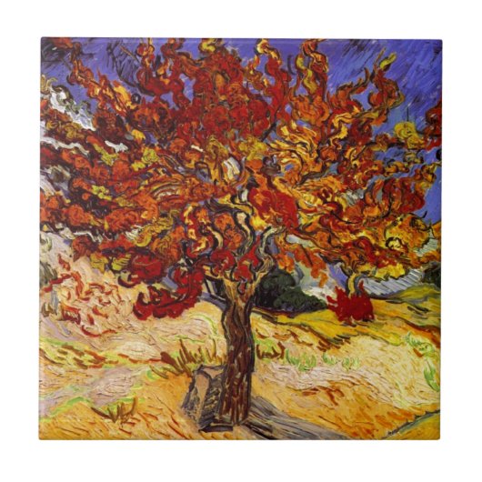 Vincent Van Gogh Mulberry Tree Kunstmalerei Fliese (Vorderseite)