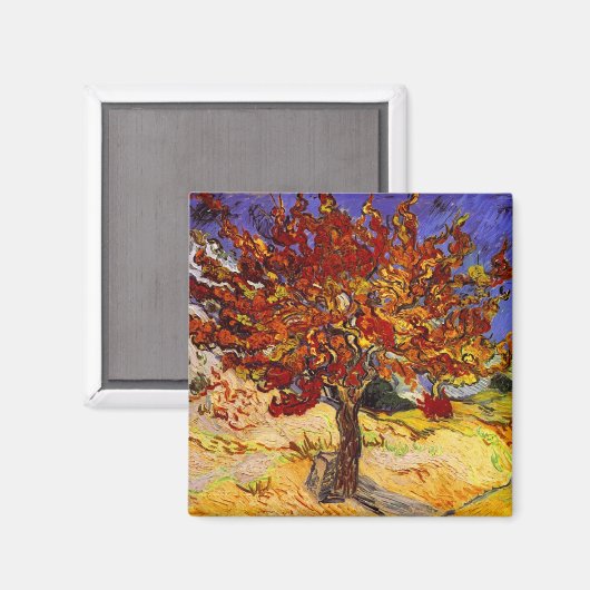 Vincent Van Gogh Mulberry Tree Kunstmalerei Magnet (Vorderseite/Rückseite)
