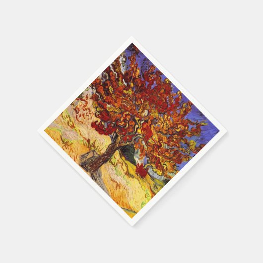 Vincent Van Gogh Mulberry Tree Kunstmalerei Serviette (Ecke)
