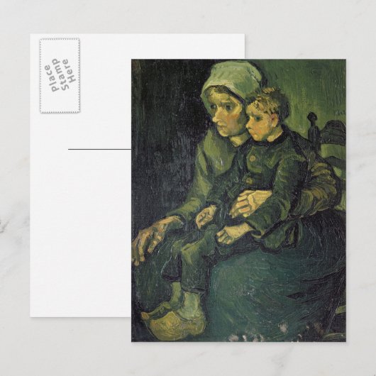 Vincent van Gogh | Mutter und Kind, 1885 Postkarte (Vorne/Hinten)