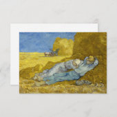 Vincent Van Gogh - Noon, Erholung aus der Arbeit / Dankeskarte (Vorne/Hinten)