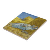 Vincent Van Gogh - Noon, Erholung aus der Arbeit / Fliese (Seite)