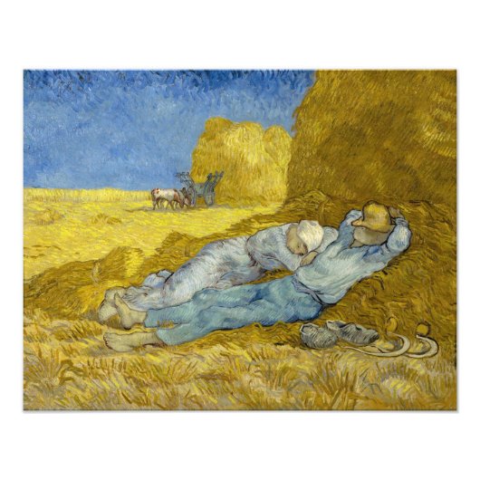 Vincent Van Gogh - Noon, Erholung aus der Arbeit / Fotodruck (Vorne)