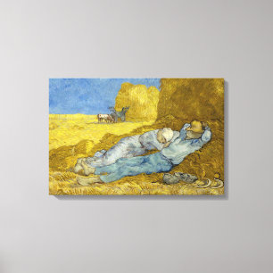 Vincent Van Gogh - Noon, Erholung aus der Arbeit / Leinwanddruck