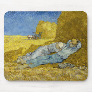 Vincent Van Gogh - Noon, Erholung aus der Arbeit / Mousepad